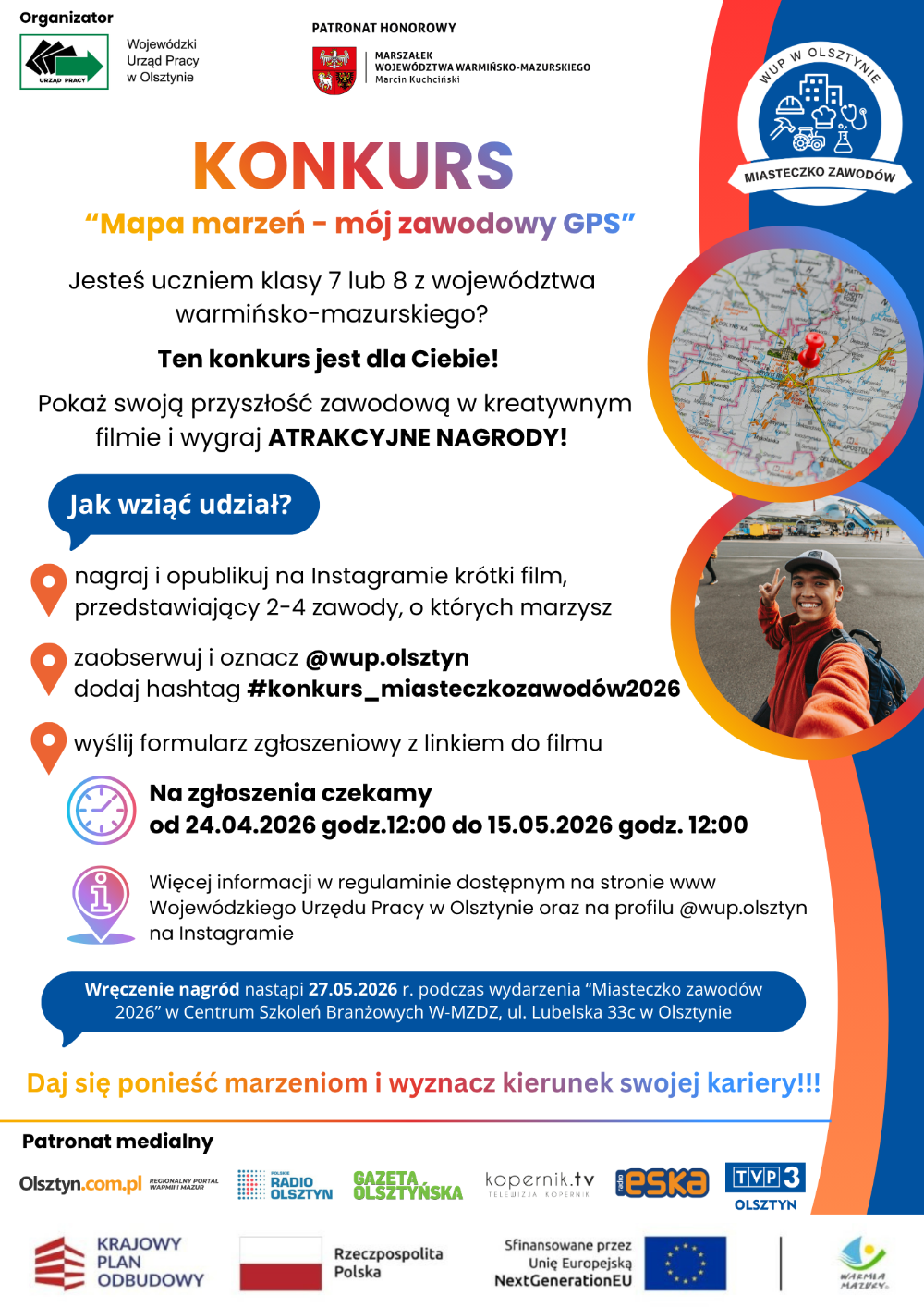 Plakat - Konkurs Miasteczko Zawodów 2026